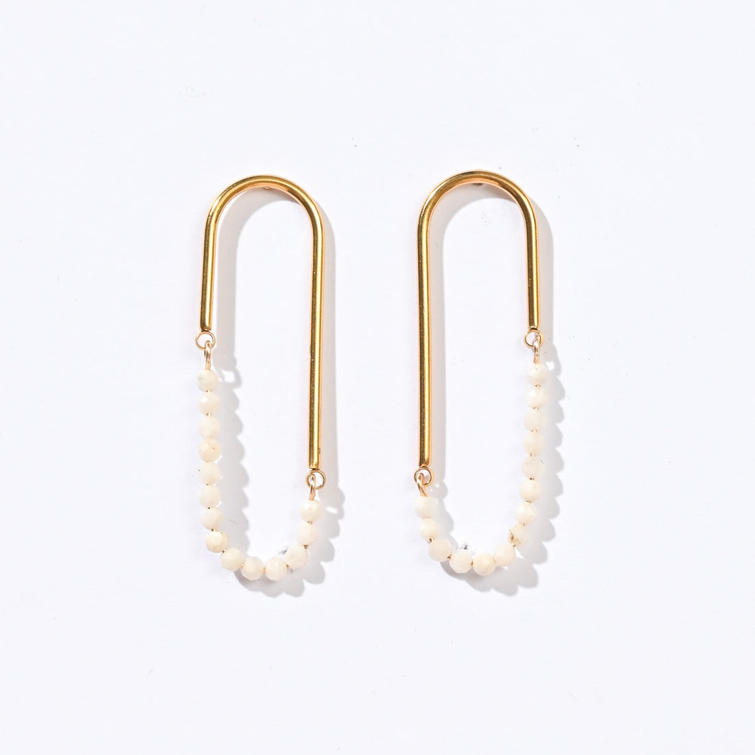 Kayla Stud Hoops | Moonstone