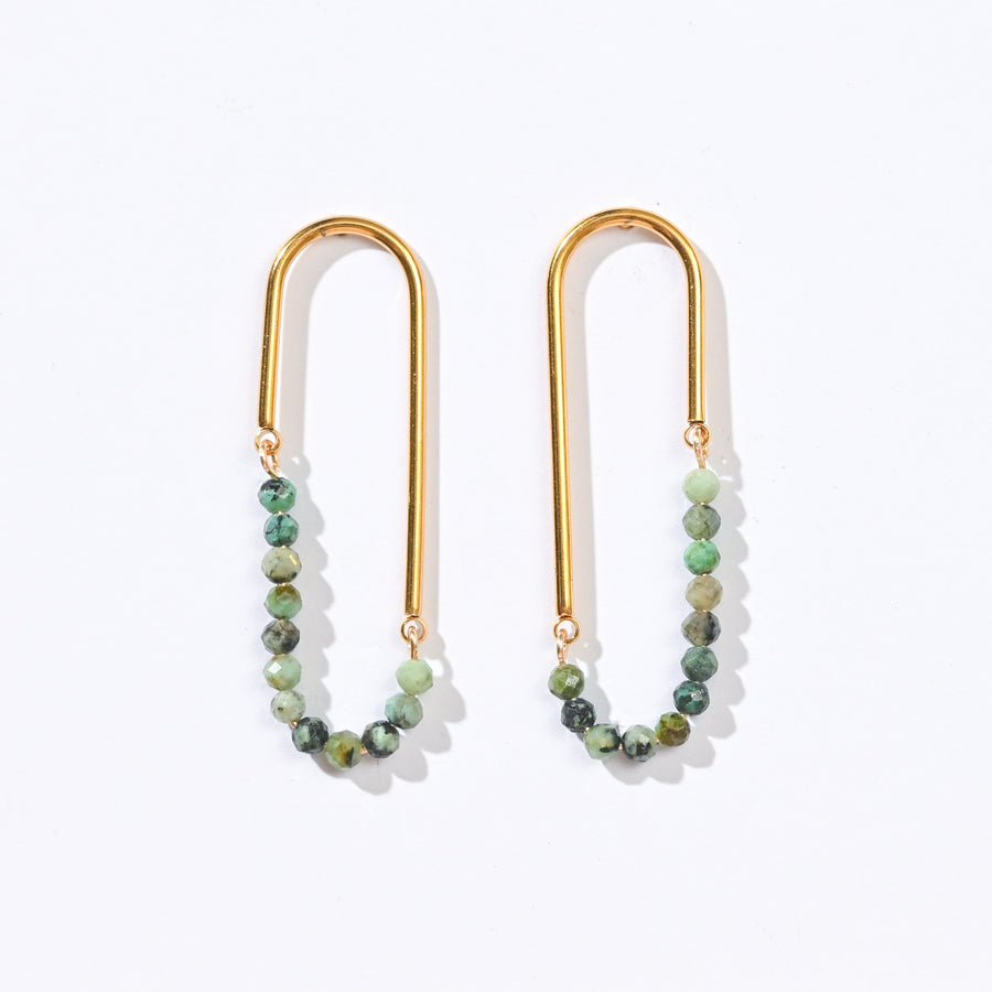 Kayla Stud Hoops | African Turquoise
