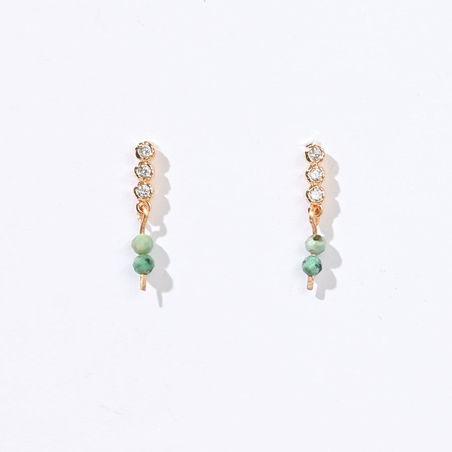 Esther Light Dangles | African Turquoise