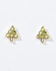 Ebony Tree Studs | Gold Olive
