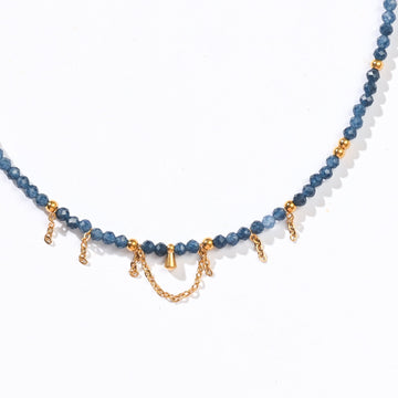 Yara  Veil Necklace |Blue Sapphire