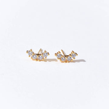 Min Curved Studs | Gold
