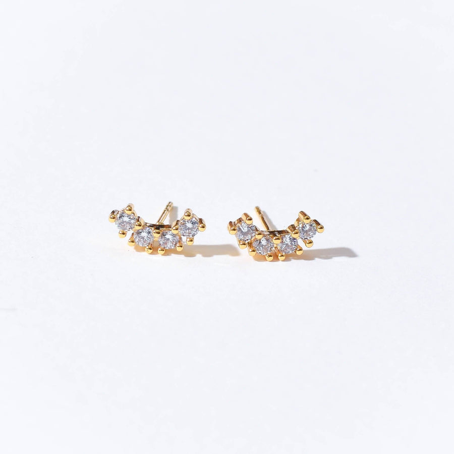Min Curved Studs | Gold