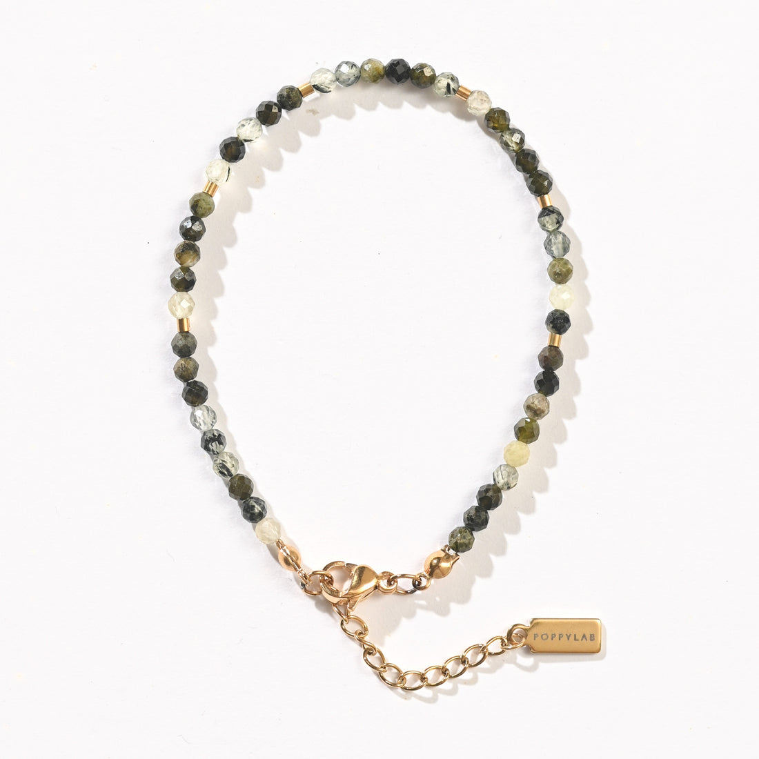 Shanine Bracelet | Prehnite with Black Tourmaline