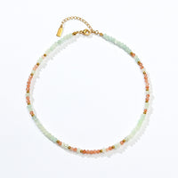 Cadence Mint Chalcedony+Sunstone Choker