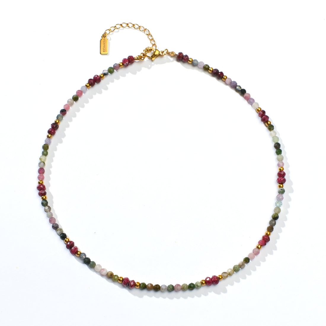 Iliana Tourmaline+Burgundy Chalcedony Choker