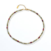 Cosmia Labradorite+Burgundy Chalcedony Choker