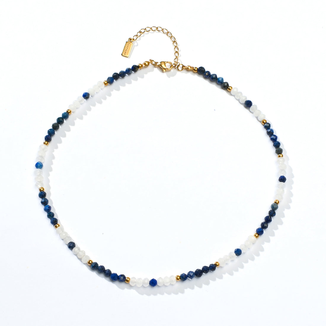 Marina Lapis Lazuli+White Chalcedony Necklace