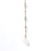 Savannah Labradorite+White Quartz Lariat Necklace