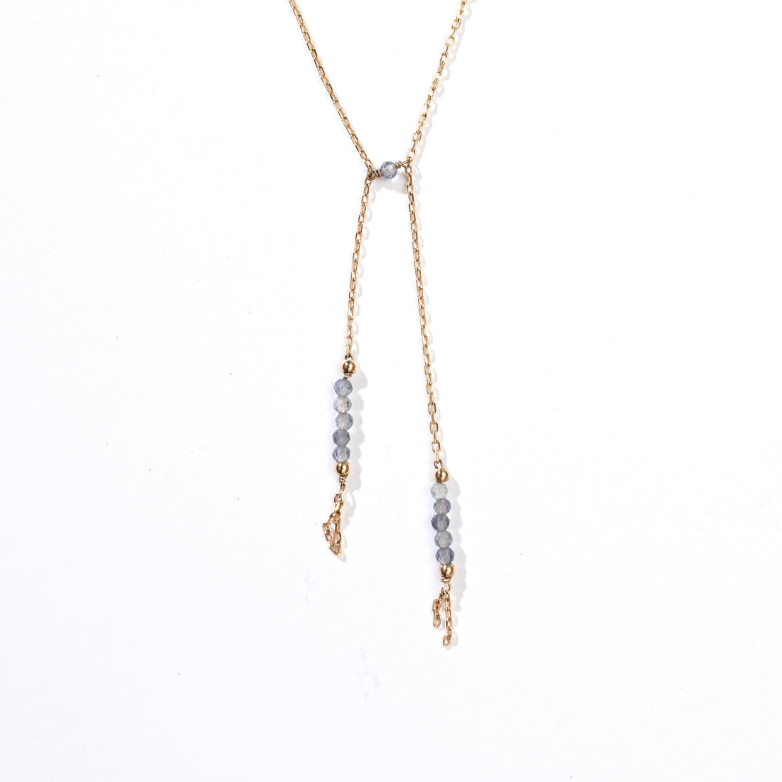Surena Bow-Tie Lariat Necklace | Iolite