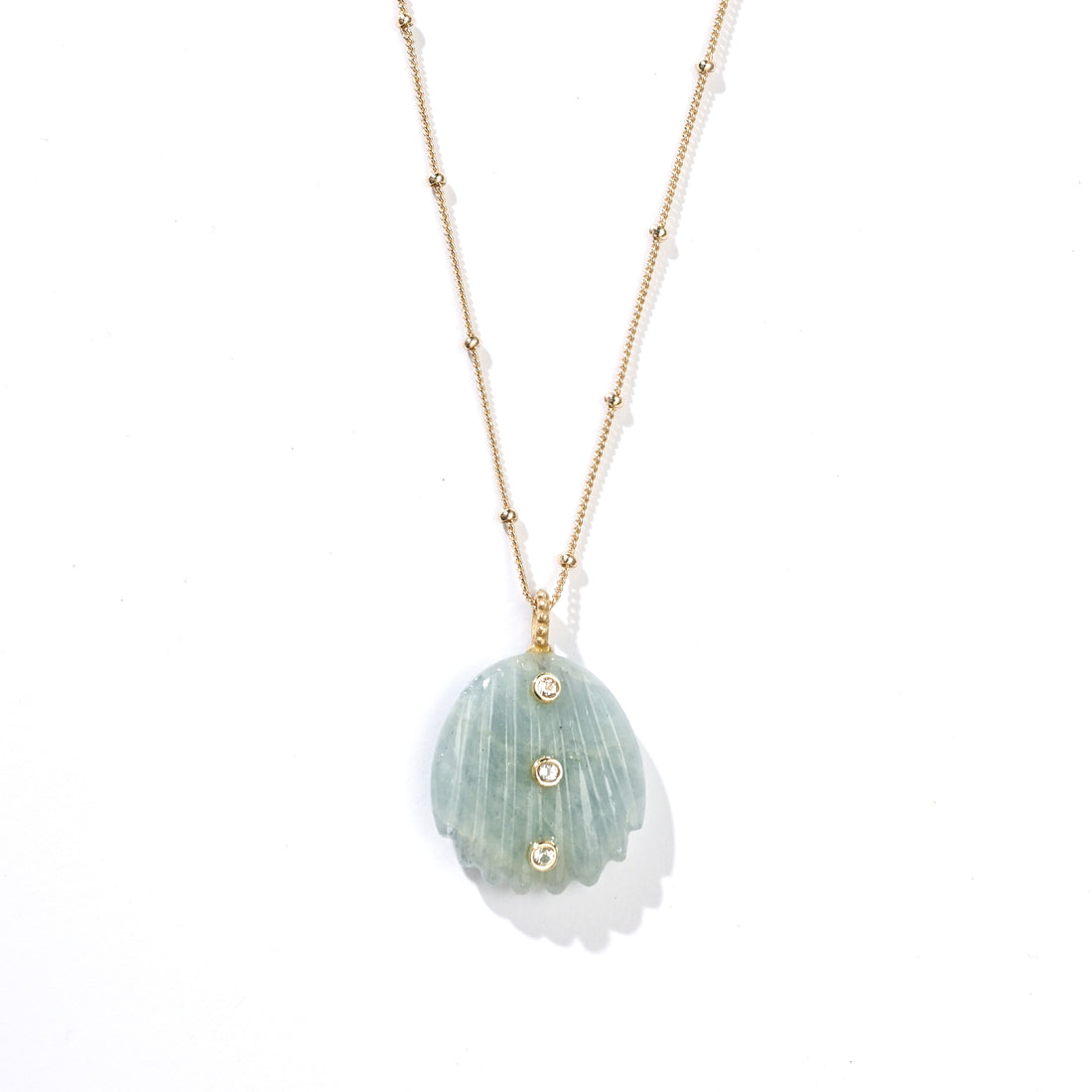 Belle Mermaid 23 carat Aquamarine with White Topaz (S925)