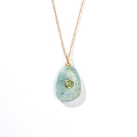 Erin 16.5 carat Aquamarine with Peridot (S925)