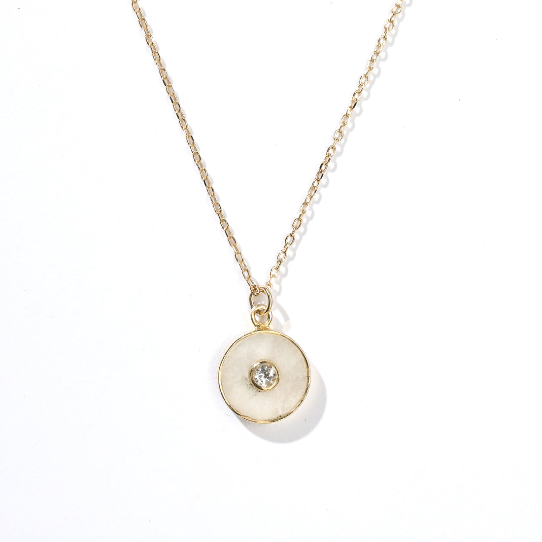 Theia Coin 6.5 carat Moonstone with White Topaz (S925)