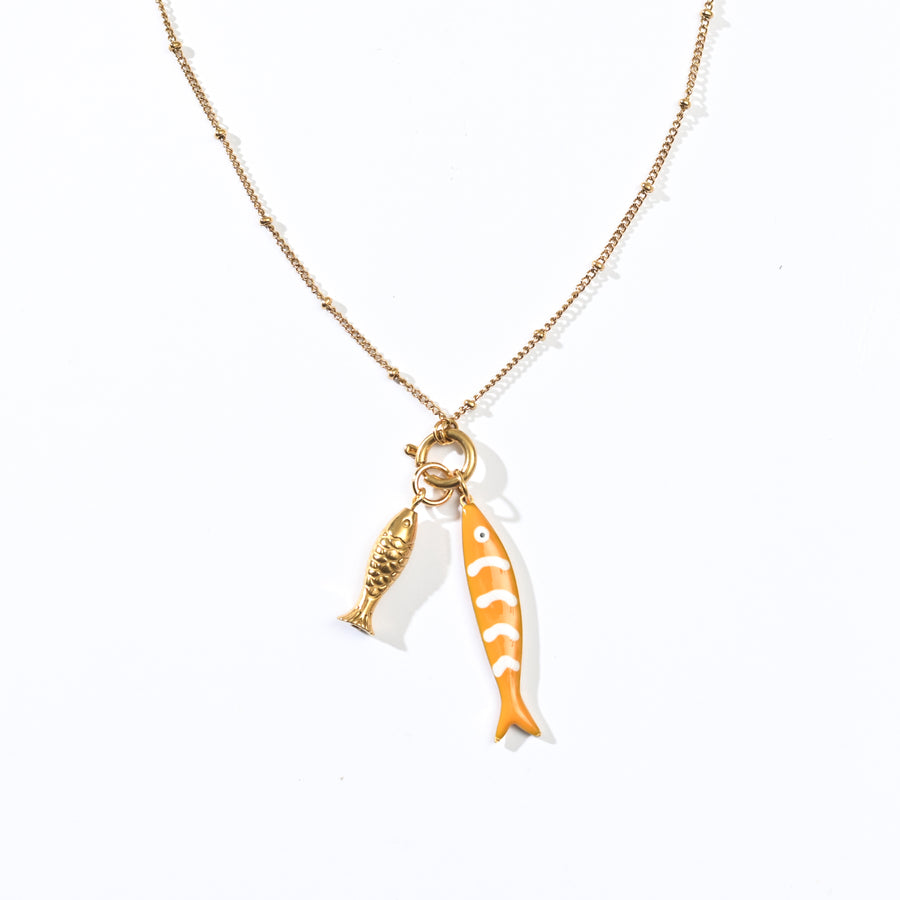 It's A Sardine Life Charm | Tangerine