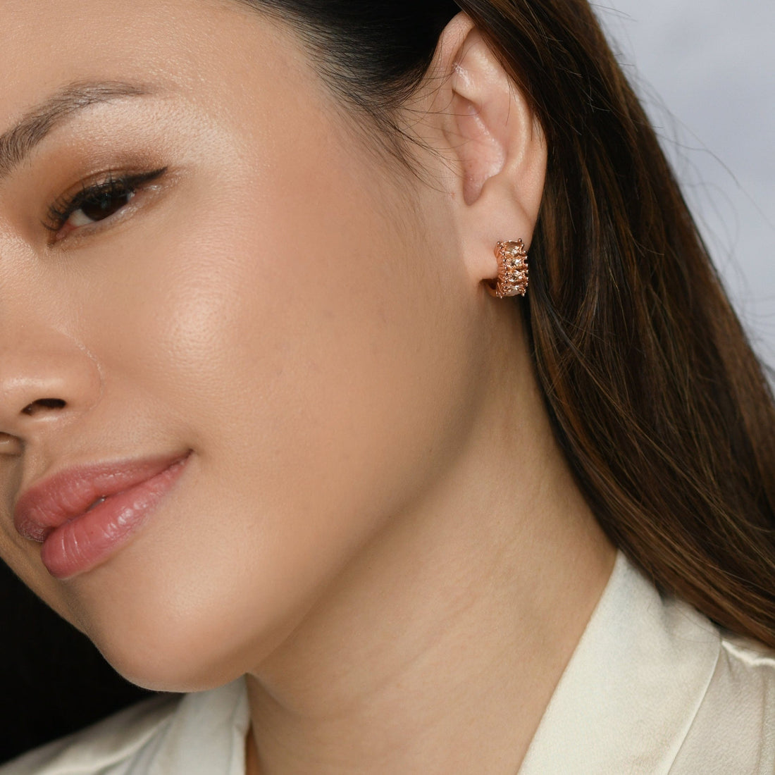 Jada Hoops | Nude Rose Gold