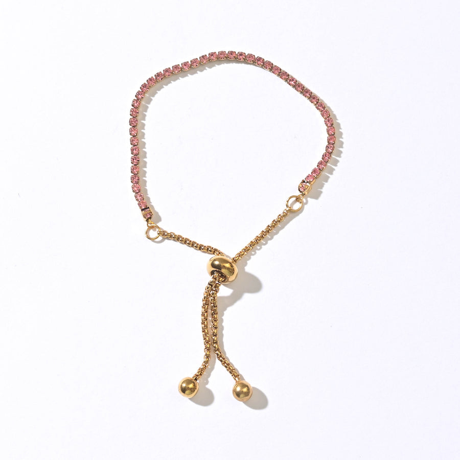 Laura Tennis Bracelet | Pink