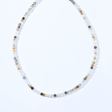 Maya Black Rutilated Quartz Necklace