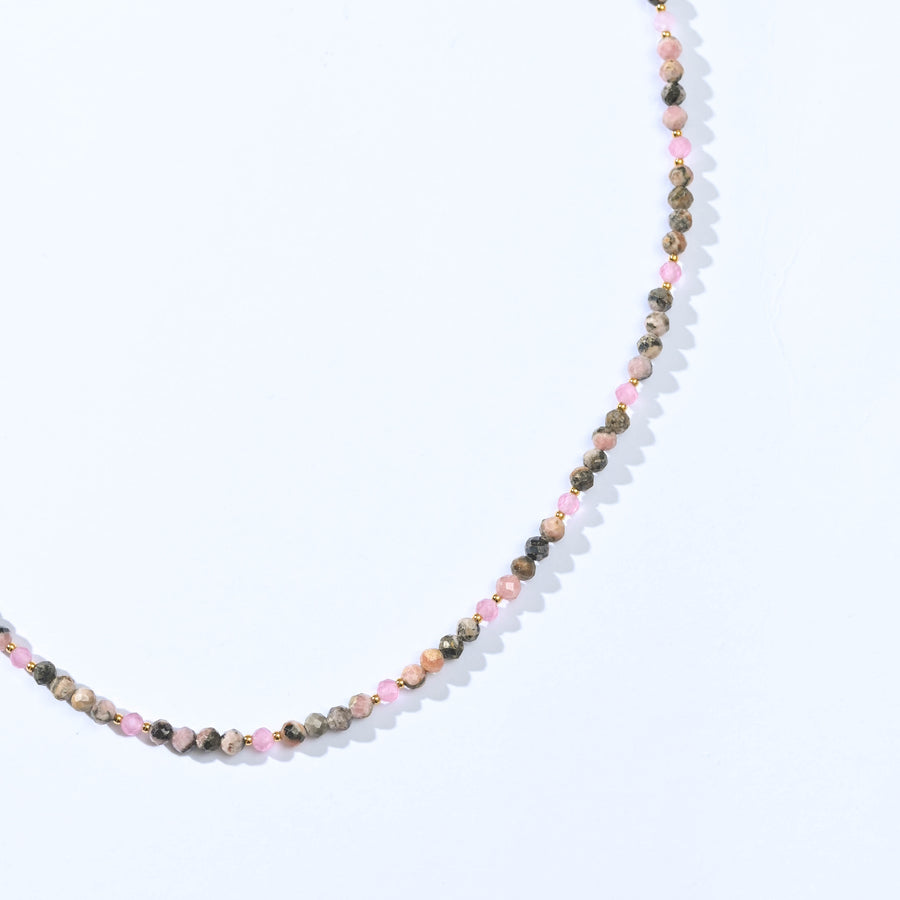 Lizzie Black Rhodochrosite Necklace