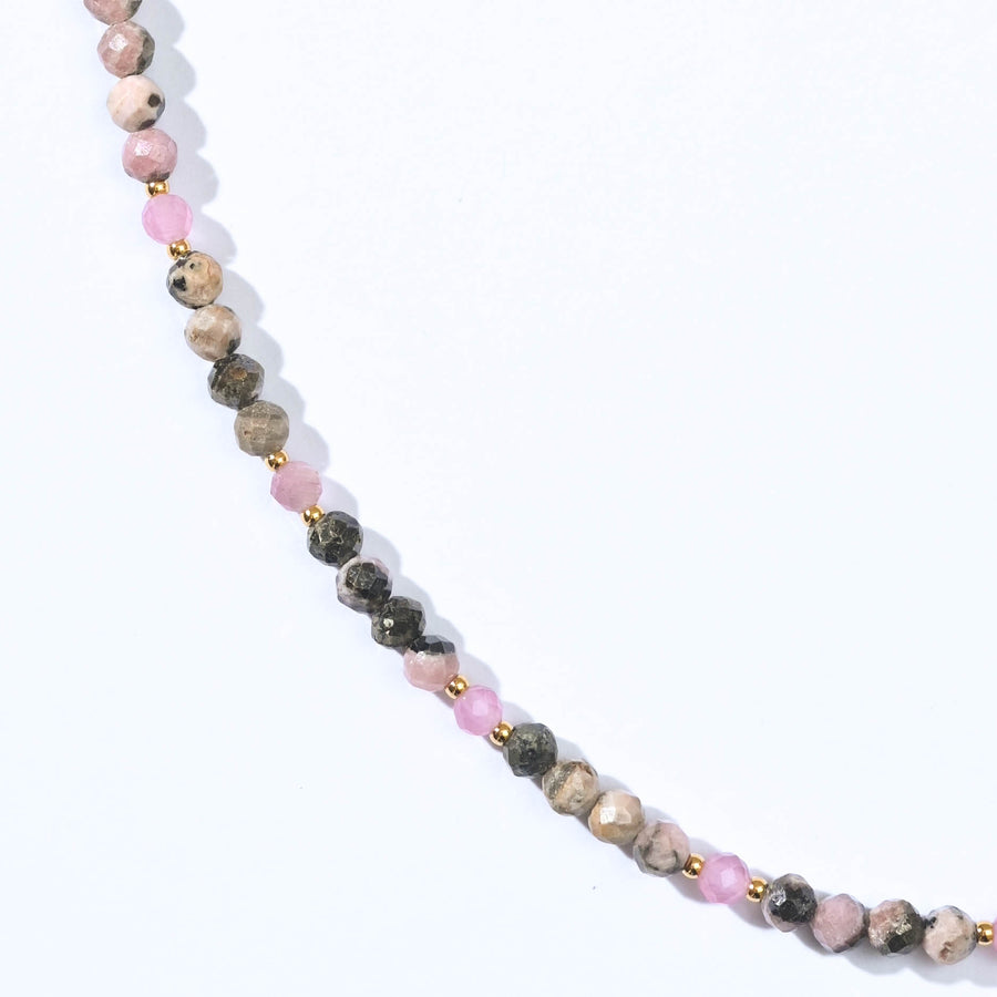 Lizzie Black Rhodochrosite Necklace