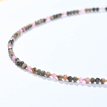 Lizzie Black Rhodochrosite Necklace
