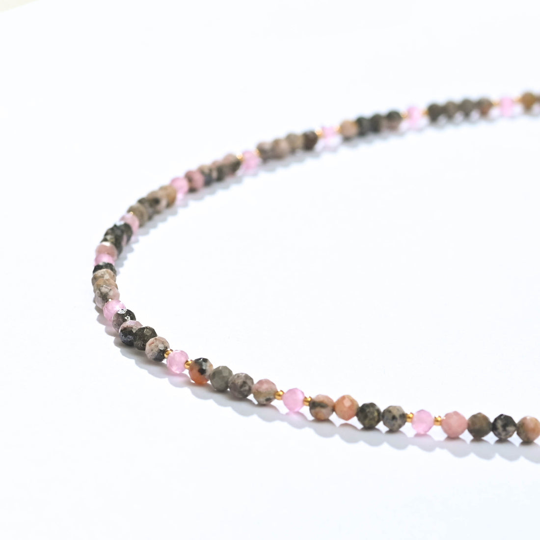 Lizzie Black Rhodochrosite Necklace
