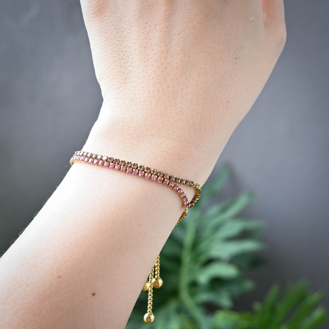 Laura Tennis Bracelet | Cocoa