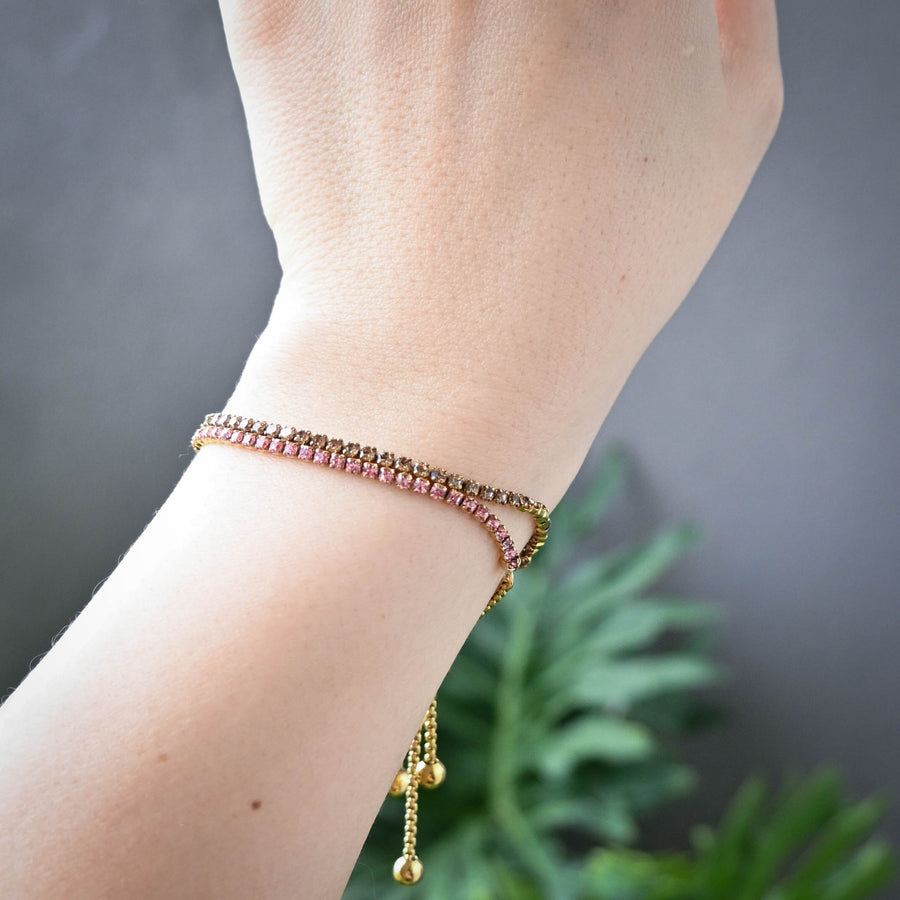 Laura Tennis Bracelet | Cocoa