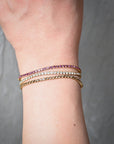 Laura Tennis Bracelet | Pink
