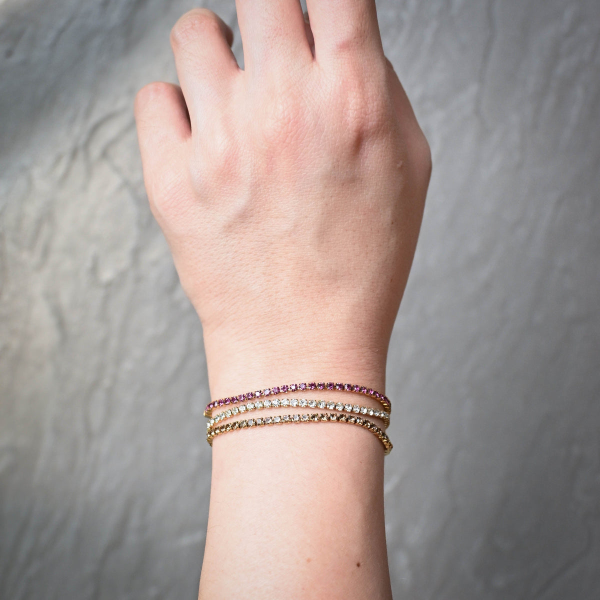 Laura Tennis Bracelet | White