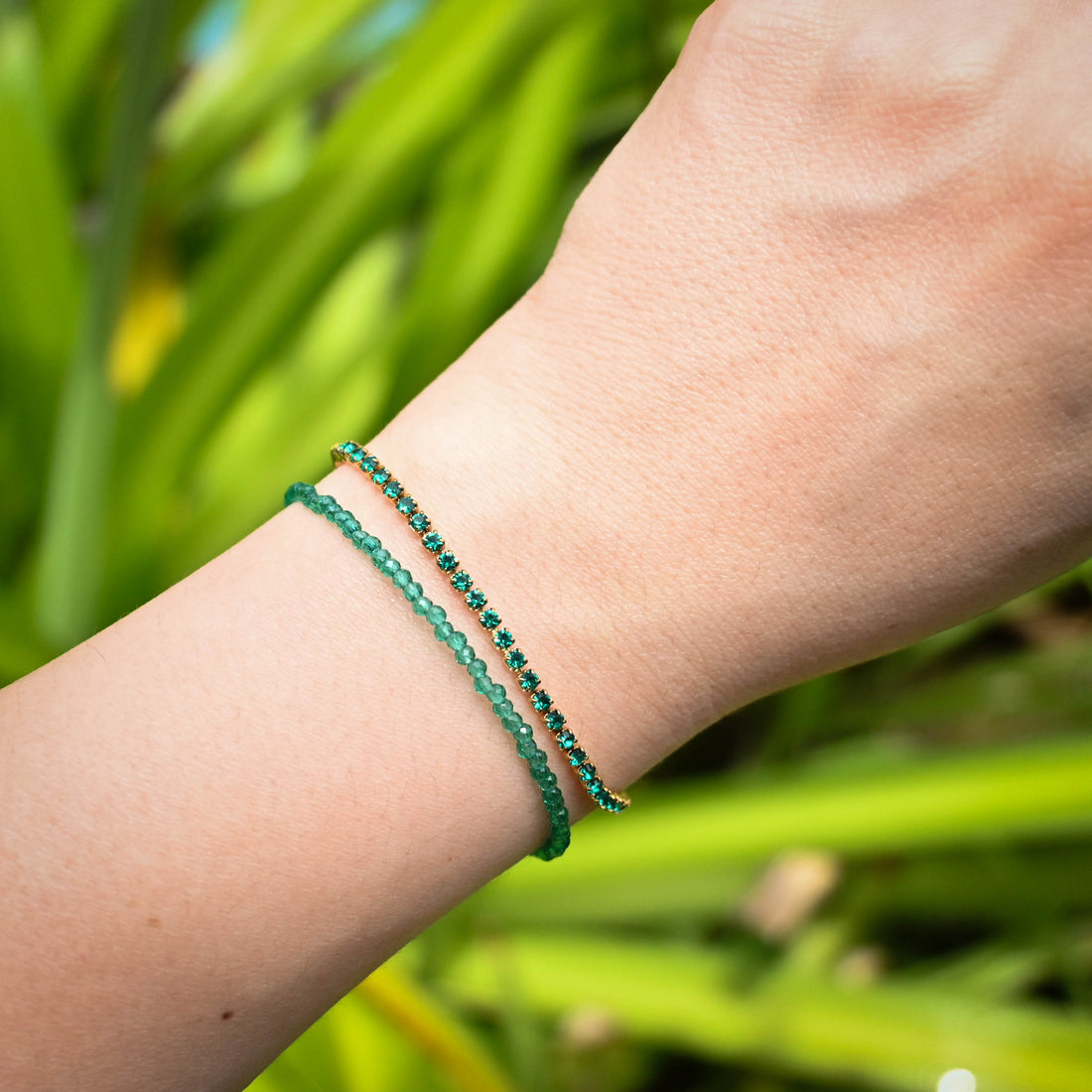 Leena Beaded Bracelet | Fresh Emerald