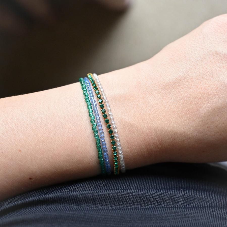 Leena Beaded Bracelet | Crystal Gray