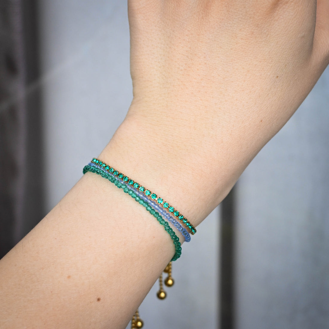 Leena Beaded Bracelet | Crystal Blue