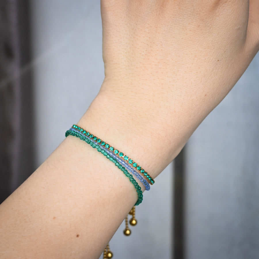 Leena Beaded Bracelet | Crystal Blue