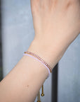 Laura Tennis Bracelet | Pink