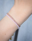 Laura Tennis Bracelet | Pink