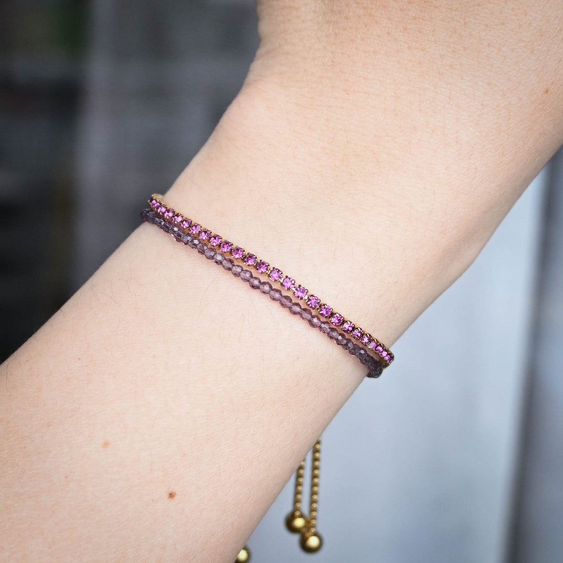 Leena Beaded Bracelet | Purple Haze