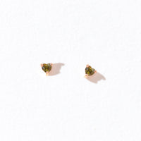 Sweetheart Studs | Olive Warm Gold