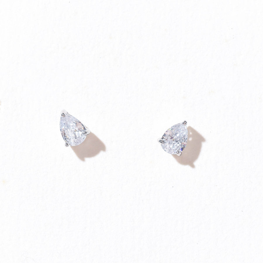 Miki Pear Studs | Silver