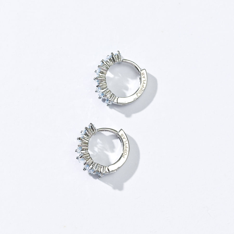 Gigi Cluster Huggies | Halo Blue Silver