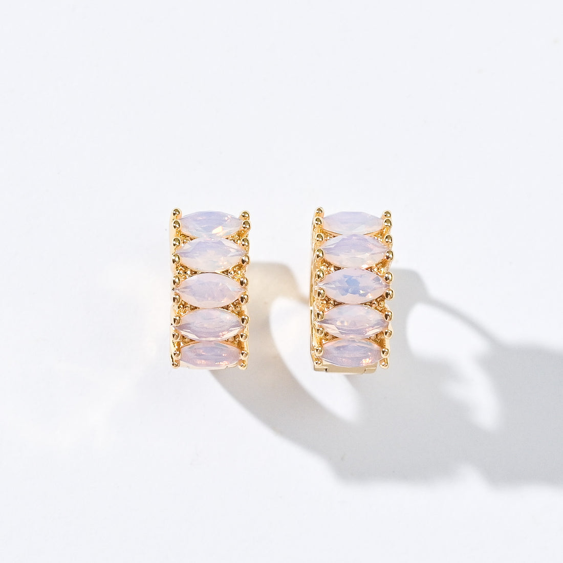 Jada Hoops [PREMIUM] | Opalite Pink Gold