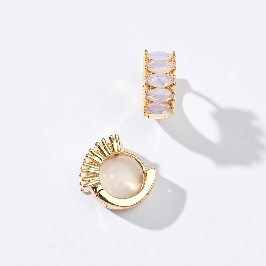 Jada Hoops [PREMIUM] | Opalite Pink Gold