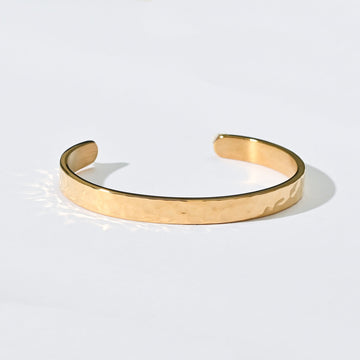 Erin Hammered Cuff Bangle | Gold