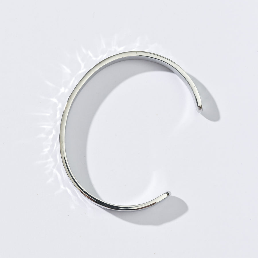 Erin Hammered Cuff Bangle | Silver