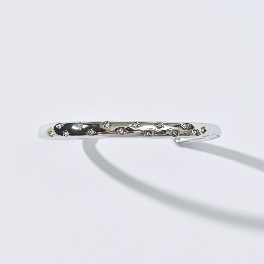 Rosaline Star Cuff Bangle | Silver