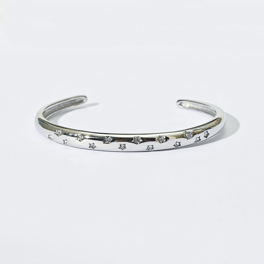 Rosaline Star Cuff Bangle | Silver