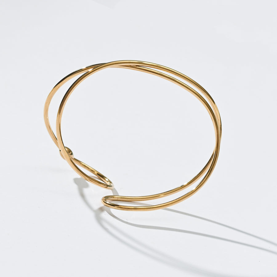 Colette Twisted Cuff Bangle | Gold
