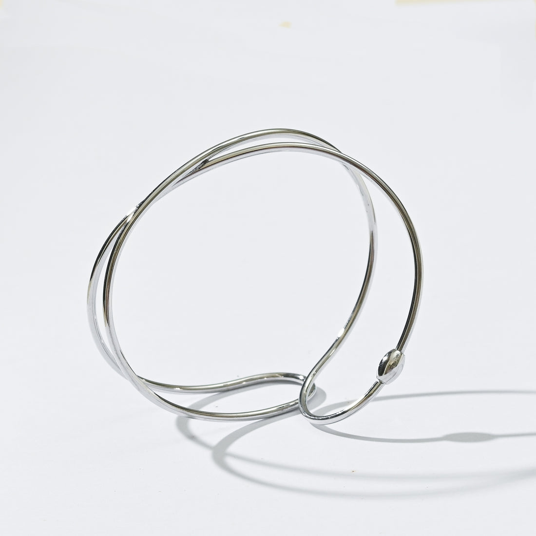 Colette Twisted Cuff Bangle | Silver