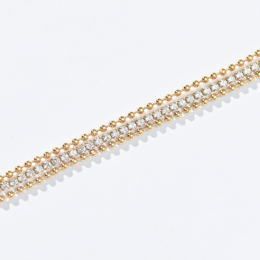 Nat Triple Tennis Bracelet | Gold