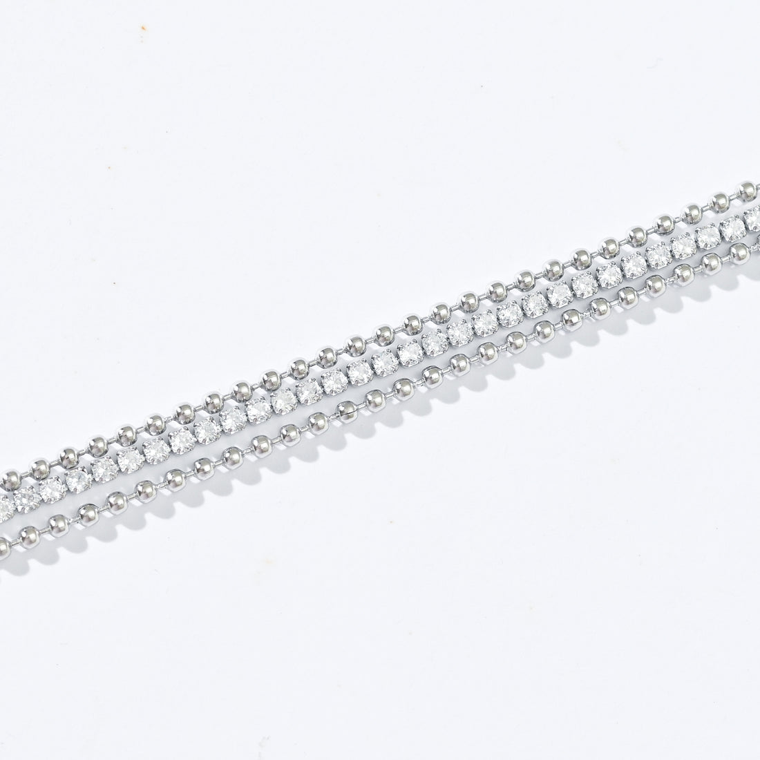 Nat Triple Tennis Bracelet | Silver
