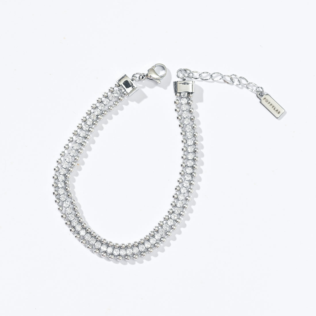 Nat Triple Tennis Bracelet | Silver